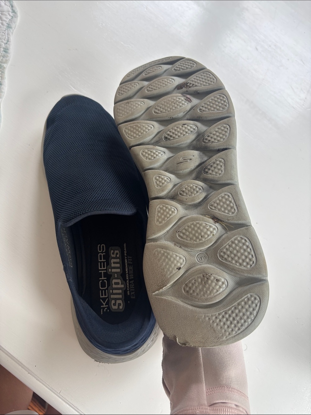 Skechers Navy Blue Slip-On GOwalk Men's Athletic Loafers 10.5 X-Wide - Picture 6 of 6